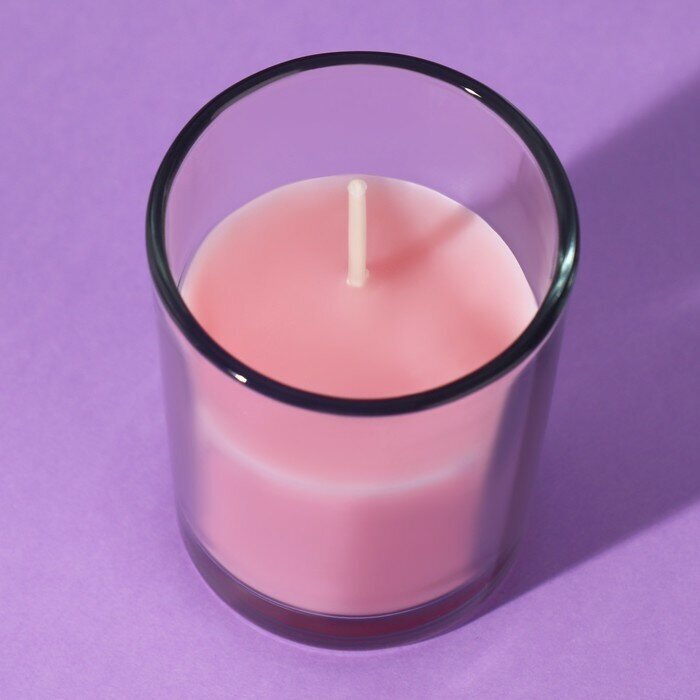 Свеча в стакане "Роза", 5х6 см