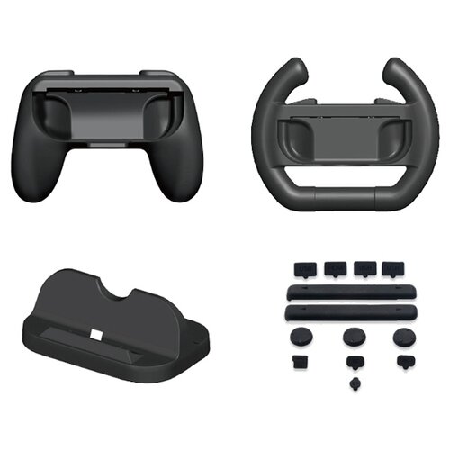 1 pair for nintendo switch joy con controller hand grips with wrist straps for fitness boxing game accessories Dobe Комплект аксессуаров Super Game Kit для консоли Nintendo Switch (TNS-876), черный 2