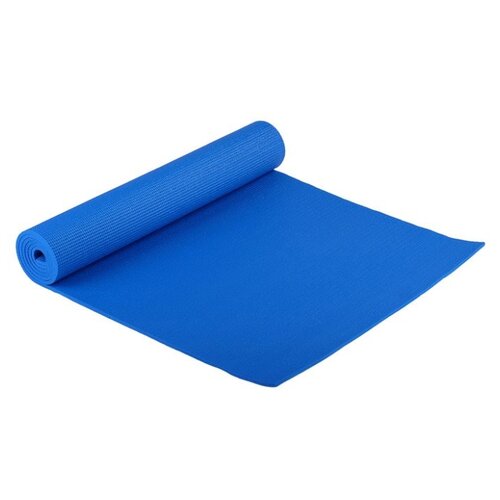 фото Коврик sangh yoga mat, 173х61х0.6 см синий однотонный