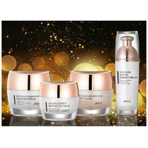 Восстанавливающий набор с 24K золотом Jungnani JNN-II 24K Gold Expert Care 4Set (30 гр/50 гр/50 гр/50 мл)