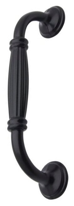Ручка-скоба мебельная "SANBERG" для шкафа, для комода, для тумбы, ящика, металл 96 мм.-8448 фантазия в черном