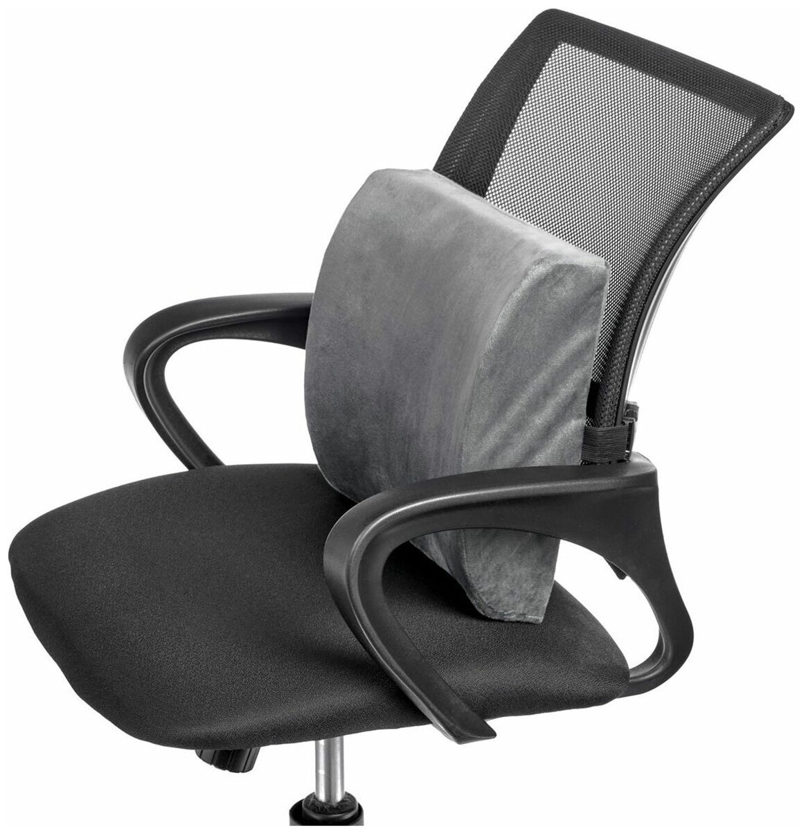 Подушка на стул и кресло офисное BRADEX, анатомическая под поясницу, 33х35х12см - фото №10