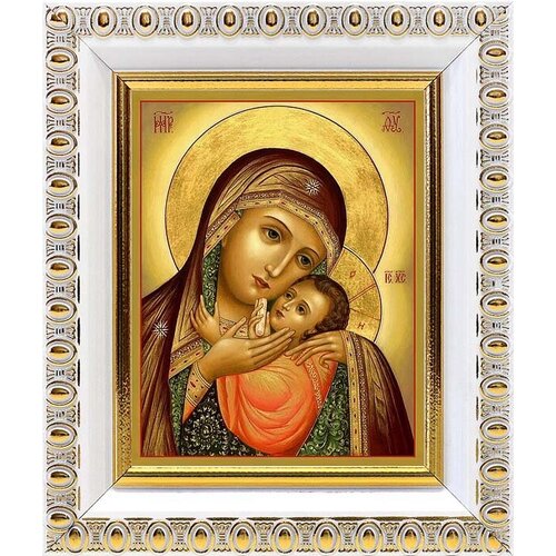 Касперовская икона Божией Матери, в белой пластиковой рамке 8,5*10 см икона божией матери спасительница утопающих в белой пластиковой рамке 8 5 10 см