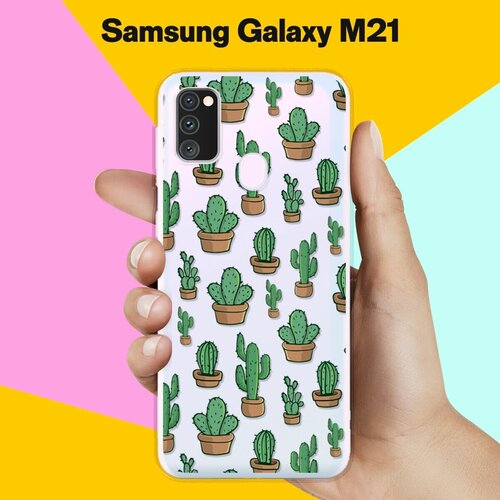 Силиконовый чехол Кактусы на Samsung Galaxy M30s силиконовый чехол пончики на samsung galaxy m30s
