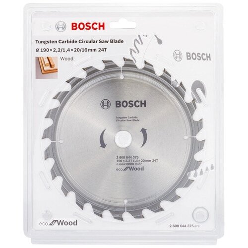 Пильный диск BOSCH Eco Wood 2608644375 190х20 мм