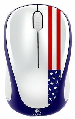 Беспроводная компактная мышь Logitech Wireless Mouse M235 910-004050 White-Blue-Red USB