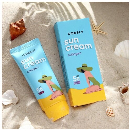 Солнцезащитный крем Consly с морским коллагеном SPF 50PA 50 мл 1130₽