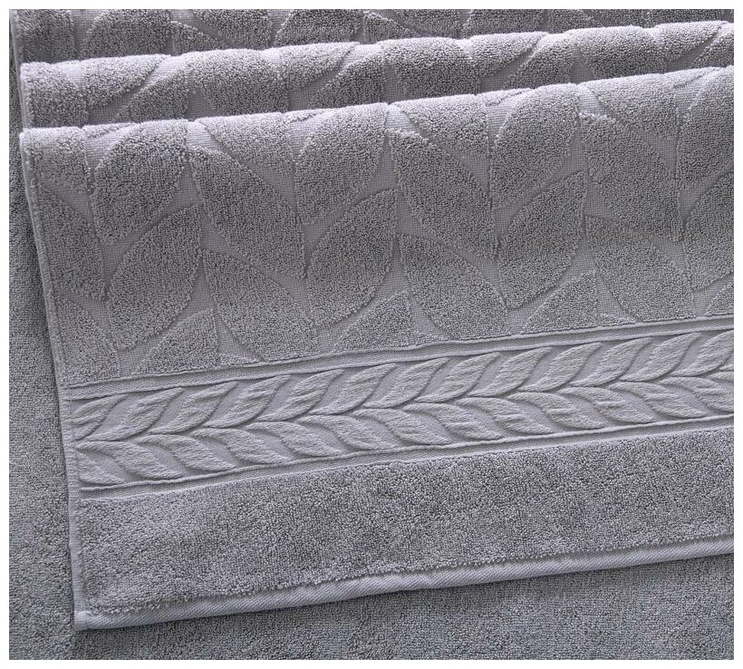Полотенце махровое "Текс Дизайн", "Comfort Life"; Совершенство светло-серый размер 50 х 90