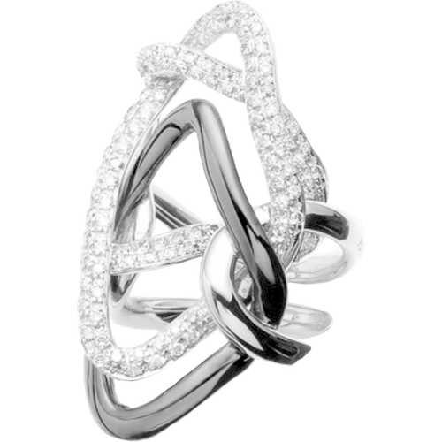 фото Кольцо antonini, белое золото, 750 проба, бриллиант, размер 17.9