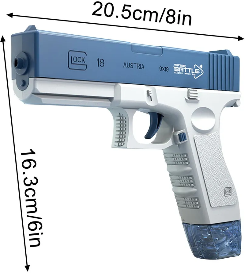 Детские игрушки Игрушечный пистолет Электрический водяной пистолет синий.