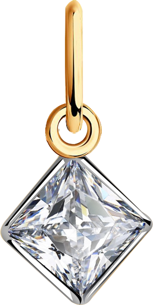 Подвеска Diamant online, золото, 585 проба, циркон