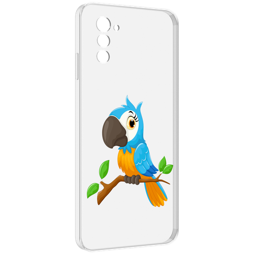 Чехол MyPads попугайчик детский для UleFone Note 12 / Note 12P задняя-панель-накладка-бампер