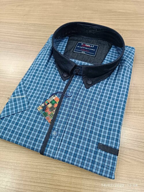 Рубашка Tonelli, размер 5XL(68), голубой