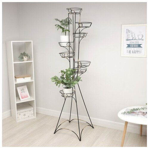 Подставка для цветов Башня d17 см цвет чёрный 6553₽