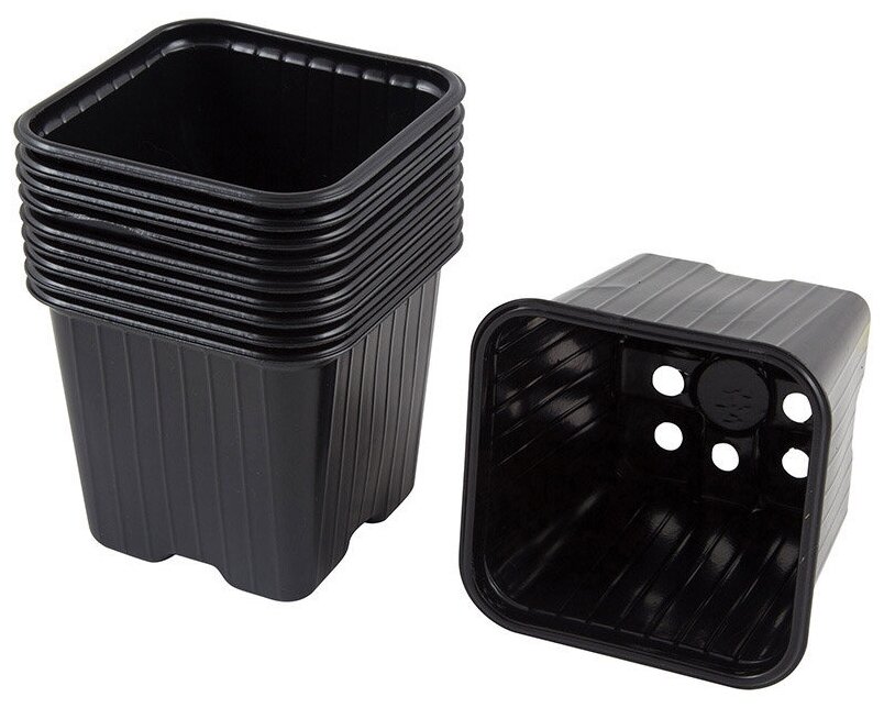 фото Горшок для рассады квадратный (9х9х8) (набор из 10шт.)