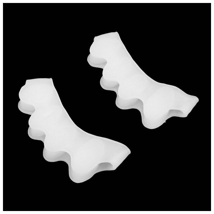 Корректоры-разделители для пальцев ног, на манжете, дышащие, 1 разделитель, силиконовые, 8 × 6,5 см, пара, цвет белый - фотография № 8
