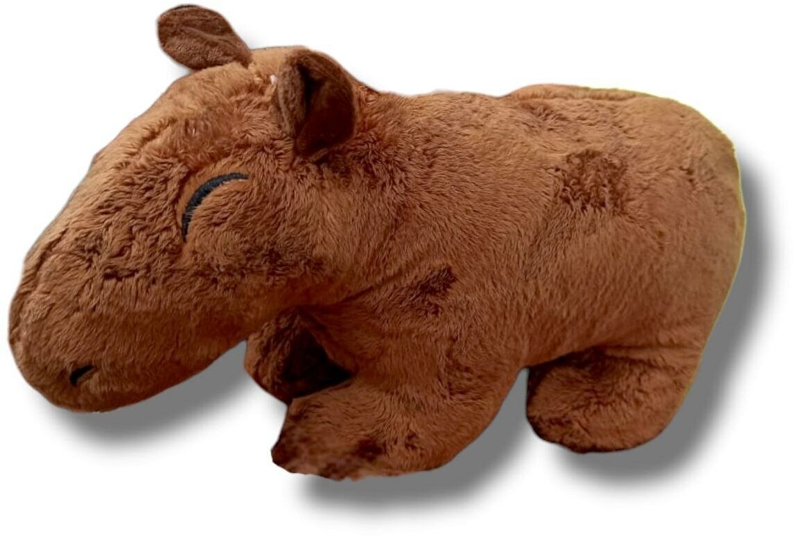 Мягкая игрушка Капибара 40 см темно-коричневая
