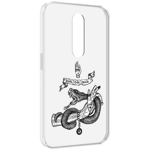 Чехол MyPads змея на руке рисунок для Motorola Moto X Force (XT1585 / XT1581) задняя-панель-накладка-бампер