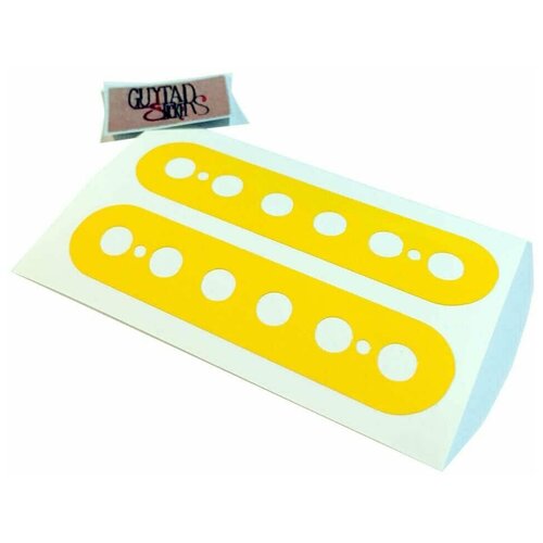 Наклейка виниловая на датчики гитары На хамбакер Ibanez, желтая наклейка виниловая на датчики гитары на хамбакер ibanez светящаяся