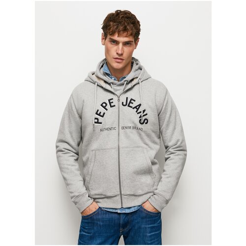 толстовка для мужчин, Pepe Jeans London, модель: PM582245, цвет: серый, размер: 52(XL)