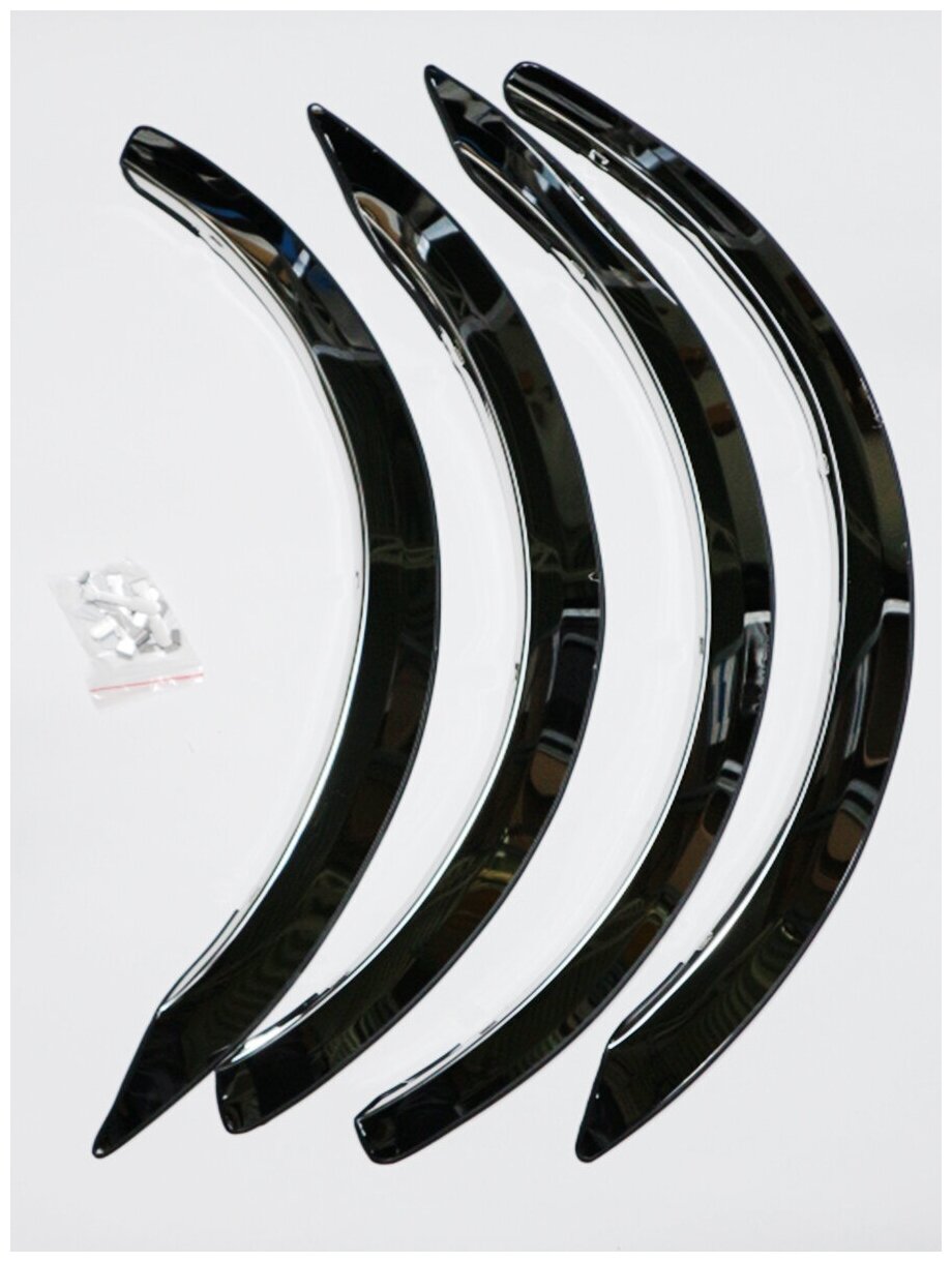 Хромированные накладки на арки колес Nissan Livina L11 2013+ короткие/ Ниссан Ливина Л11 2013+ короткие