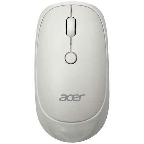 мышь acer omr137 оптическая беспроводная usb черный [zl mceee 01k] Мышь Acer OMR138 белый оптическая (1600dpi) беспроводная USB (3but)