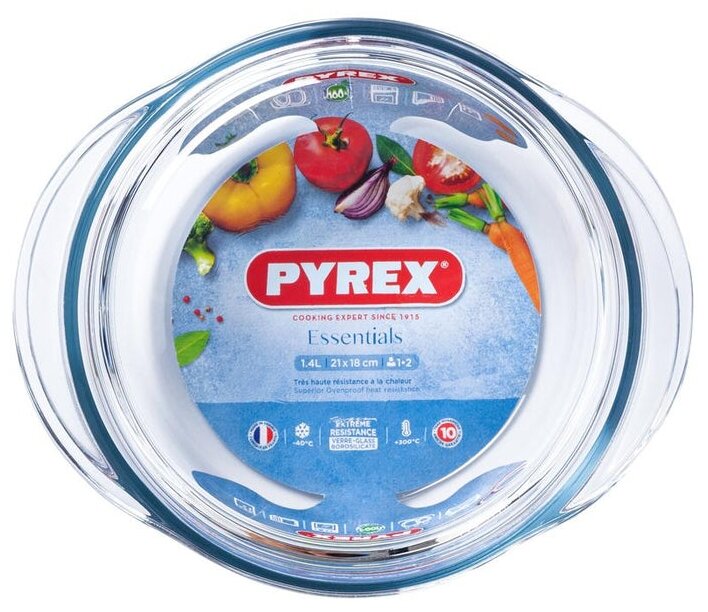 Кастрюля для запекания Pyrex Essentials 207A000N/2022, 1.4 л, 18 см - фотография № 2