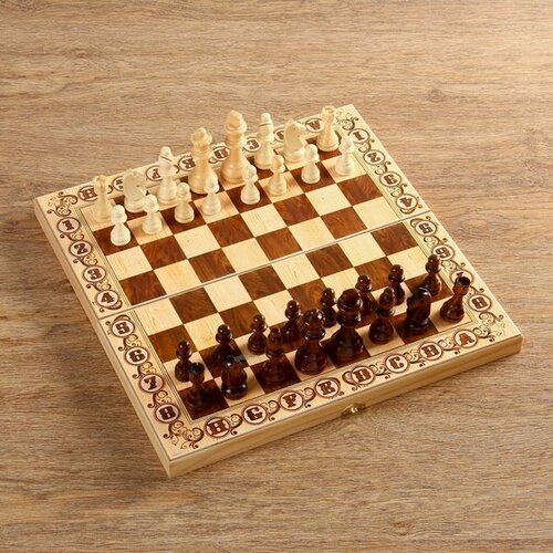 Шахматы деревянные 40 x 40 см "Дебют", король h-8 см