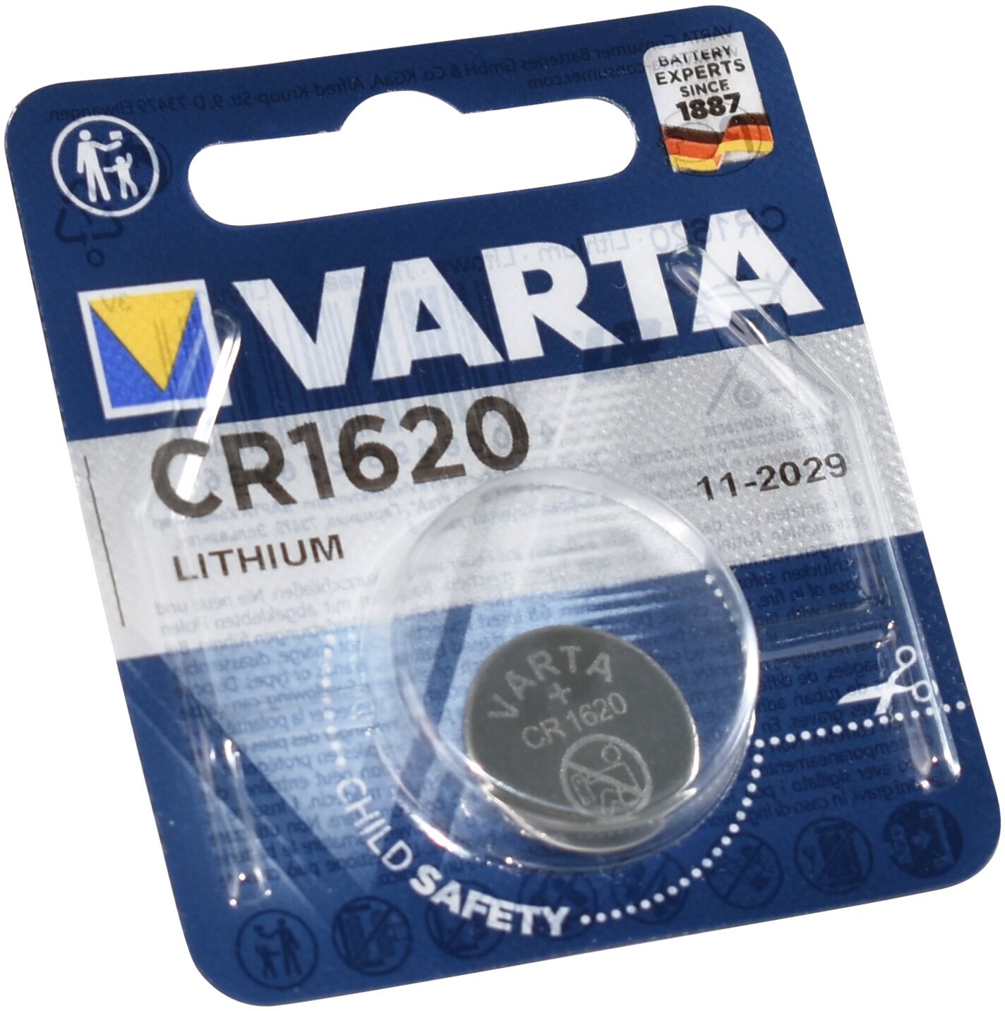 Батарейка Varta CR 1620 Bli 1 Lithium (6620101401) - фото №3