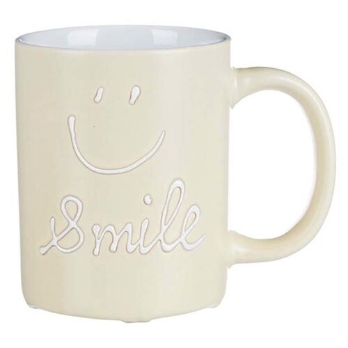 фото Кружка millimi смайл 340мл, керамика, белая