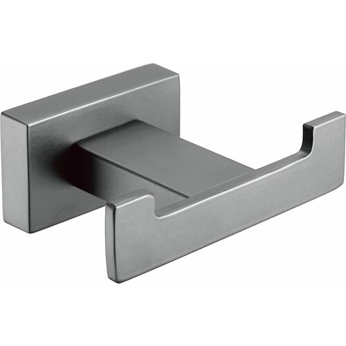 Двойной крючок BELZ, для кухни и ванной, настенный, темно-серый, 1 шт.