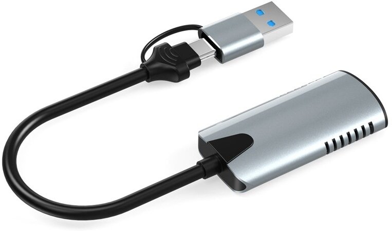 Конвертер PALMEXX VCAP-002 HDMI to USB-С+USB карта видеозахвата