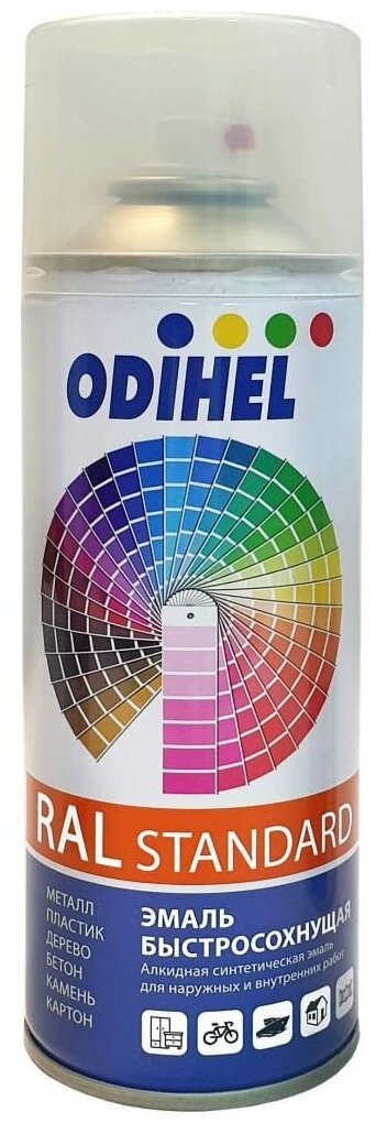 фото Алкидная аэрозольная эмаль ODIHEL RAL2004A