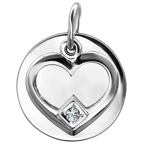 фото Серебряная подвеска с фианитами эстет