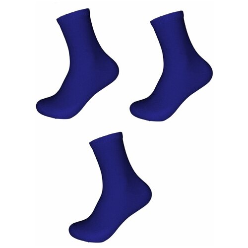 Носки NAITIS, 3 пары, размер 23, синий носки женские без резинки от найтис не оставляют следов на ноге тёмно синие размер 23 35 37