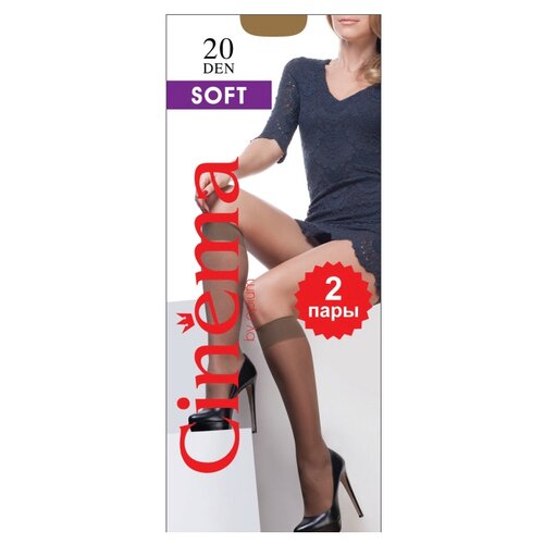 фото Капроновые гольфы cinema by opium cinema soft 20 den, 2 пары, размер one size, daino