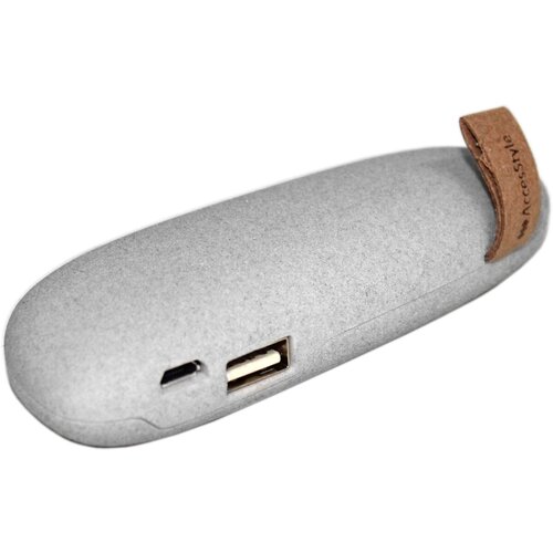 Универсальный внешний аккумулятор AccesStyle Stone-1 2600 мАч серый в форме камня Выход USB 5В1А S1-26-1-1 87000₽