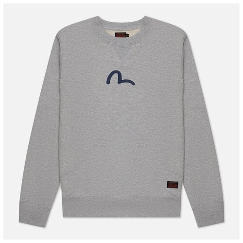 Мужская толстовка Evisu Basic Crew Neck Seagull Print серый, Размер XL