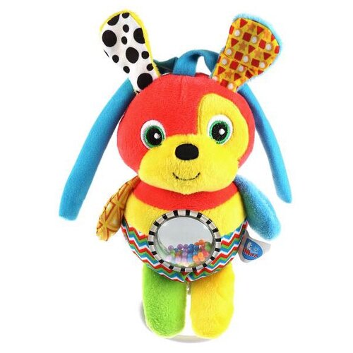 Купить Подвесная игрушка Умка Любопытный щенок (RM-D3) синий/красный/желтый, пластик/текстиль