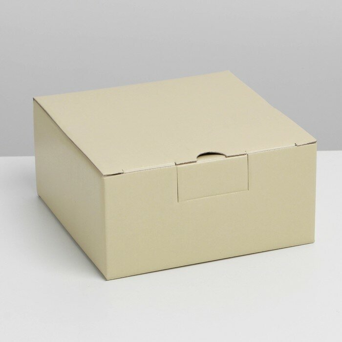 Коробка складная «Бежевая», 15 х 15 х 7 см - фотография № 3