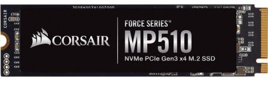 SSD диск Corsair MP510 M.2 2280 960 Гб PCI-E 3.0 x4 NVMe 1.3 3D NAND TLC (CSSD-F960GBMP510B)
