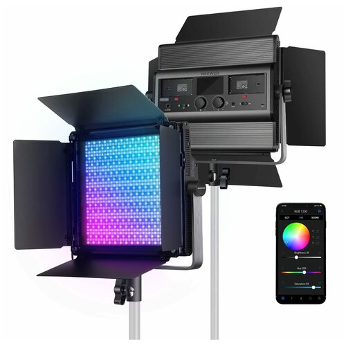 Светодиодный осветитель ргб / видеосвет RGB Neewer RGB1200 60 Вт в комплекте с блоком питания и сумкой для переноски