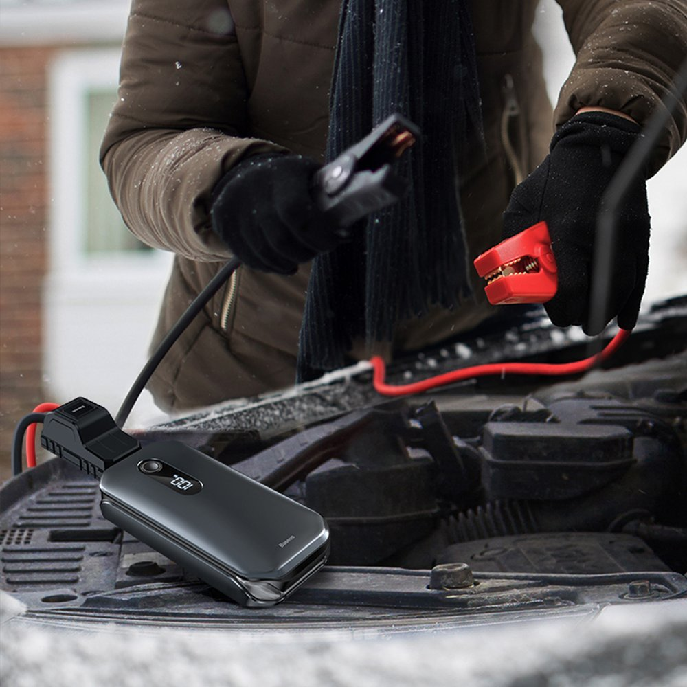 Стартер (Пусковое устройство для авто) Baseus Super Energy Pro Car Jump Starter (12000mAh,5V/3A, Paak current1000A) - Черный (CRJS03-01) — фото 1