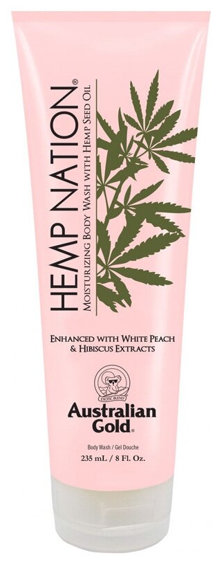 Australian Gold Hemp Nation White Peach & Hibiscus, гель для душа