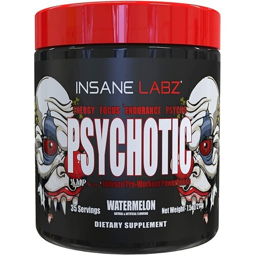 Insane Labz Psychotic 220g 35 serv (Арбуз) предтреник psychotic gold психотик insane labz арбуз