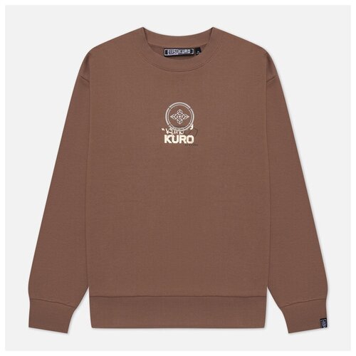 фото Мужская толстовка evisu melting hannya skull embroidered коричневый , размер m