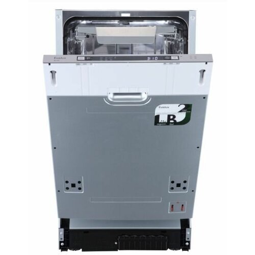 Встраиваемая посудомоечная машина Evelux BD 4501 45 см узкая 10 комплектов серебристая 4399000₽