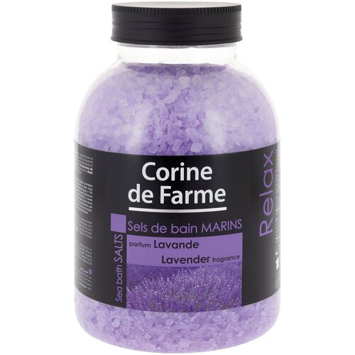 CORINE DE FARME Соли для ванн морские Лаванда, 1300 г соли для ванн морские лаванда corine de farme lavender 1300 гр