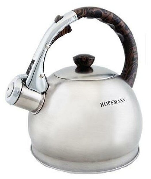 Hoffmann НМ 5521-2 чайник со свистком, комбин. ручка, матов. пол, 2.0 л. (12шт)