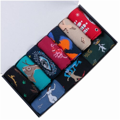фото Набор из 10 пар мужских носков moscowsocksclub №м48 микс, размер 25 (38-40)